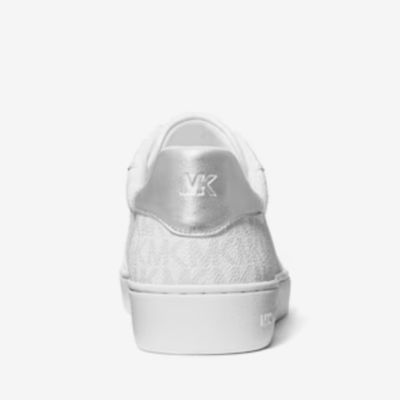 New Michael Kors Women's White Logo Scotty Sneakers - Picture 3 of 3